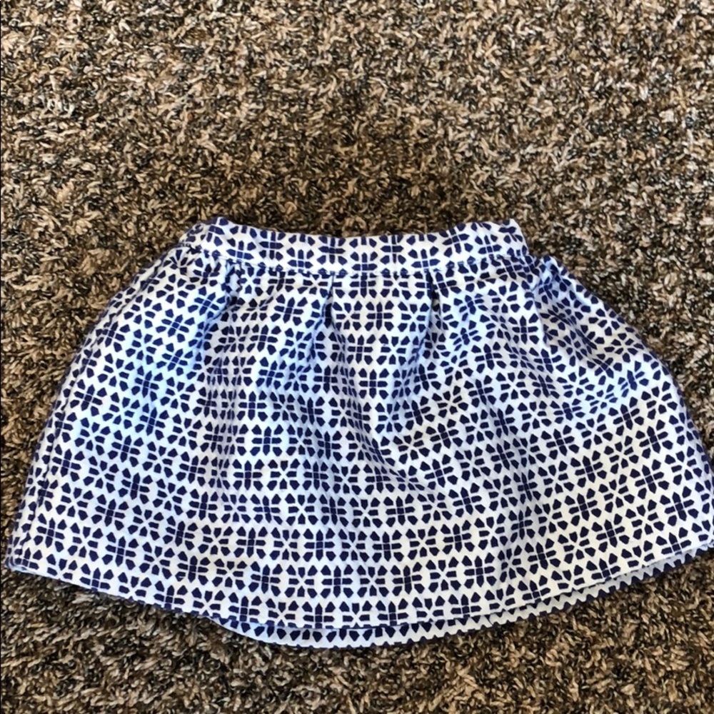 Little girls navy/white skirt